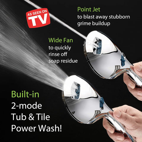 ComfyHome High Pressure Hand Shower with 8 Spray Modes, Self-Cleaning Anti-Clog Nozzle & 1.5M Flexible Hose Pipe – Includes 50 Pcs Drain Cover